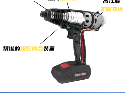 GWTS-P03B工业级低音锂电枪型定扭电批电动无刷螺丝起子图2